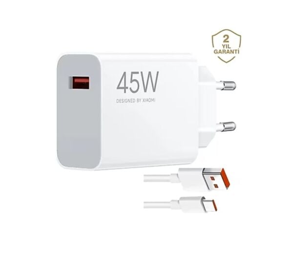 Xiaomi 45w (WATT) Orijinal Turbo Hızlı Şarj Aleti Seti