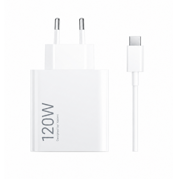 Xiaomi Type-C 120W (Watt) Hızlı Şarj+Turbo Şarj Cihazı Adaptörü ve Kablolu Set - Beyaz